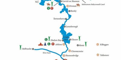 Mapa de río shannon mapa de irlanda