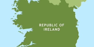 Mapa de carreteras de la república de irlanda