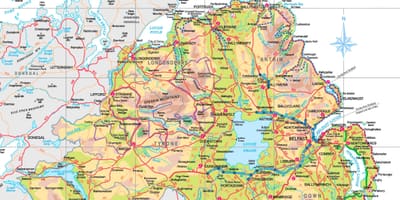 Irlanda del norte atracciones mapa