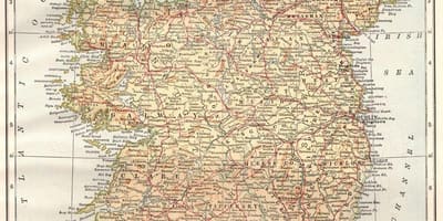 Irlanda vintage mapa